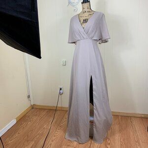 JJ'sHouse Elegant Tan Wedding Prom Evening Gown Women's Dress Size Small